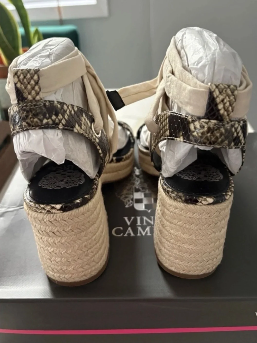 Vince Camuto Roreka Wraparound Tie Espadrille Sandal Size 7.5